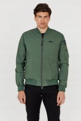 AERONAUTICA MILITARE Zielona bomberka. Zielone kurtki męskie Aeronautica Militare, m, bez wzorów, bez kaptura. W wyprzedaży za 1,149.99 zł.