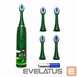 Szczoteczka iLike Do zębów Kids Sonic Electric Toothbrush Waterproof 5 Brush Heads (1+4 Replacement Heads) Battery Powered Soft Bristles Green (ILIKW1. Zielone szczoteczki elektryczne iLike. Za 59.66 zł.