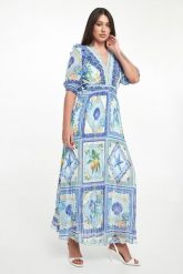 Sukienka szyfonowa maxi HALE BOB. Sukienki damskie Hale bob, m, bez wzorów, z szyfonu, bez kołnierzyka, bez ramiączek, maxi. Za 1,789.00 zł.