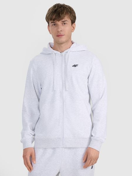 4F Bluza dresowa rozpinana z kapturem męska - szara 3XL. Szare bluzy sportowe męskie 4F, m, bez wzorów, z bawełny, z kapturem. Za 169.99 zł.