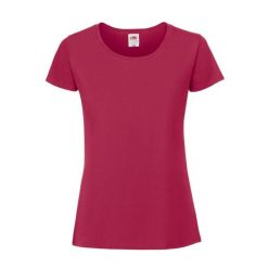 Koszulka Damska Iconic 190. Czerwone bluzki damskie fruit of the loom, l, bez wzorów, sportowe, bez kołnierzyka, bez ramiączek. Za 37.99 zł.