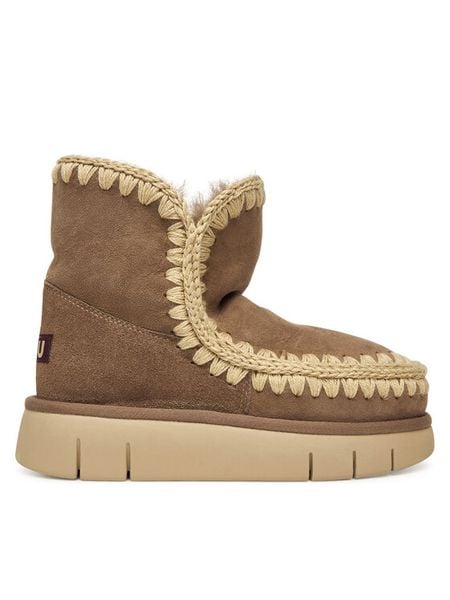 Mou Śniegowce MU.FW531002A Szary. Szare śniegowce damskie Mou, ze skóry, bez zapięcia. Za 1,049.00 zł.