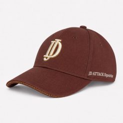 Czapka z daszkiem Aya Mocha. Brązowe czapki damskie JD ATTACK, z aplikacjami, z żakardem, eleganckie. Za 109.00 zł.