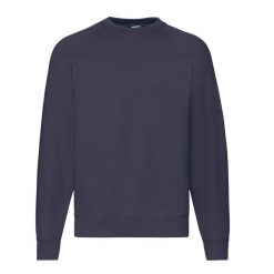 Męska Klasyczna Bluza Raglanowa. Niebieskie bluzy męskie fruit of the loom, m, bez wzorów, klasyczne, bez ramiączek, bez kaptura. Za 64.99 zł.