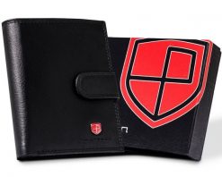 Portfel skórzany Peterson PTN MR-15L-CN czarny. Czarne portfele męskie Peterson, bez wzorów, ze skóry. Za 75.99 zł.
