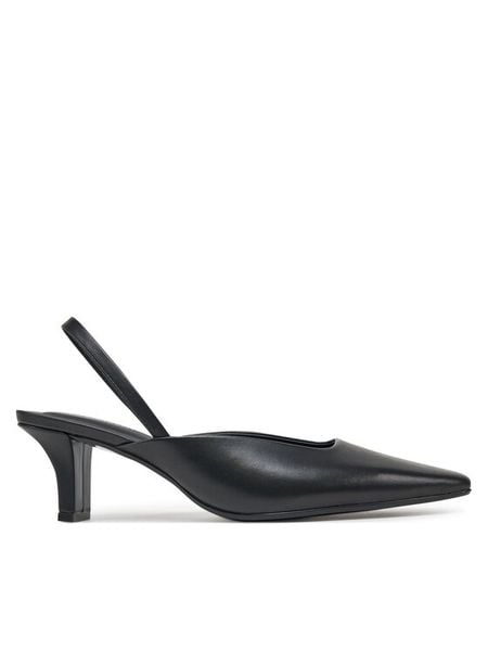 Calvin Klein Czółenka Heel Mule Pump 50 - Lth HW0HW02551 Czarny. Czarne czółenka damskie Calvin Klein, bez wzorów, ze skóry, bez obcasa, bez zapięcia. Za 329.99 zł.