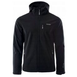 Kurtka męska Softshell Hi-Tec Caen - czarna, Rozmiar XL. Czarne kurtki męskie Hi-tec, m, bez wzorów, z polaru, bez kaptura, trekkingowe. Za 184.99 zł.