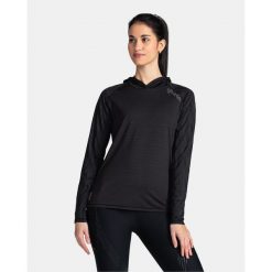 Bluza fitness damska Kilpi AILEEN-W. Czarne bluzy damskie Kilpi, s, bez wzorów, z materiału, sportowe, bez ramiączek, z kapturem. Za 163.85 zł.