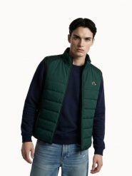Kurtka puchowa Le Coq Sportif Hybride. Zielone kurtki męskie le coq sportif, m, z aplikacjami, z bawełny, klasyczne, bez kaptura. Za 448.00 zł.