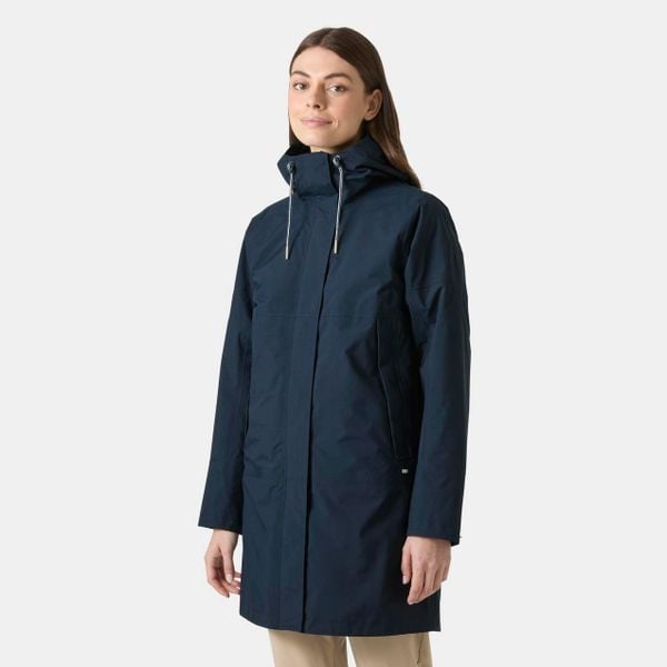 Płaszcz damski Helly Hansen Koster. Białe płaszcze damskie Helly Hansen, na wiosnę, xs, bez wzorów, z materiału, klasyczne, bez kołnierzyka, z kapturem. Za 711.00 zł.