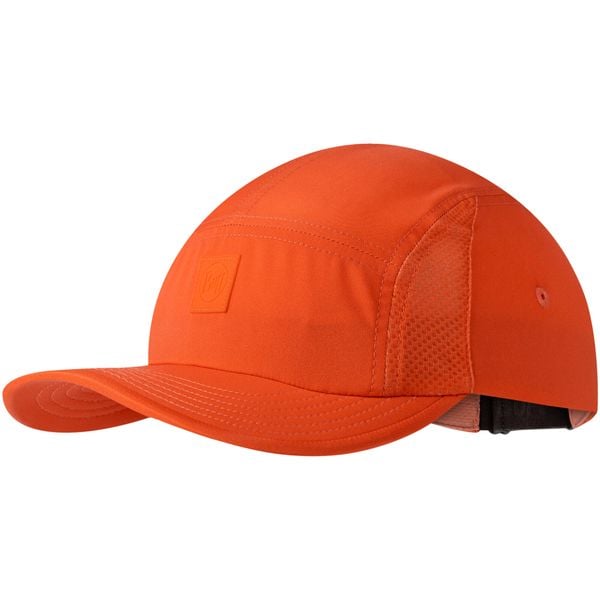 Czapka z daszkiem BUFF 5 PANEL GO CAP SOLID. Czerwone czapki damskie Buff, bez wzorów, z elastanu. Za 149.99 zł.