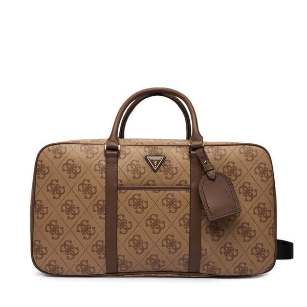 Torba weekendowa Guess. Brązowe torby podróżne damskie Guess, z aplikacjami. Za 1,089.00 zł.