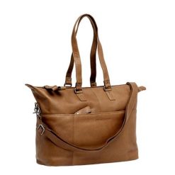 Torba rowerowa na bagażnik Newlooxs Verla Cognac. Brązowe torby na laptopa damskie NEW LOOXS, bez wzorów, z materiału. Za 1,129.00 zł.
