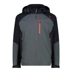 Kurtka przeciwdeszczowa męska CMP Fayro Jacket. Czarne kurtki męskie CMP, l, bez wzorów, z materiału, bez kaptura. Za 384.99 zł.