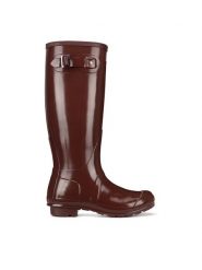 Hunter Kalosze WFT1000RGL Czerwony. Czerwone kalosze damskie Hunter, bez wzorów, z kauczuku, bez zapięcia. Za 429.99 zł.