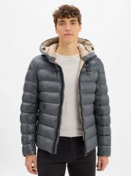 Blauer Pikowana kurtka męska Mężczyźni Sztuczne włókno szary|zielony jednolity, XXL. Szare kurtki męskie Blauer, m, bez wzorów, z włókna, bez kaptura. Za 1,599.95 zł.