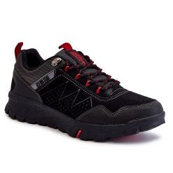 Męskie Niskie Buty Trekkingowe Memory Foam Big Star KK174126 Czarne. Czarne trekkingi męskie na jesień, ze skóry, przed kostkę, bez zapięcia. Za 319.20 zł.