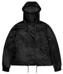 Rains damska kurtka przeciwdeszczowa STRING W JACKET W3 18040 84 BLACK GRAIN L. Czarne kurtki sportowe damskie Rains, l, bez wzorów, bez ramiączek, bez kaptura. Za 429.99 zł.