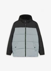 Kurtka regular fit z odblaskowymi elementami. Czarne kurtki męskie bonprix, m, bez wzorów, bez kaptura. Za 299.99 zł.