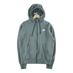 Damska bluza rozpinana na zamek Szara. Szare bluzy damskie Nike, l, bez wzorów, z materiału, sportowe, bez ramiączek, z kapturem. Za 136.28 zł.