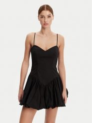 Bardot Sukienka koktajlowa 59794DB Czarny Slim Fit. Czarne sukienki damskie Bardot, bez wzorów, z bawełny, wizytowe, bez kołnierzyka, bez ramiączek. Za 299.99 zł.