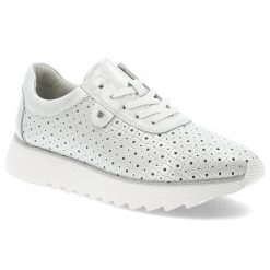 Białe Półbuty S.Barski Stylowe Obuwie Damskie. Białe półbuty damskie S.BARSKI, bez wzorów, z materiału, eleganckie, bez obcasa, bez zapięcia. Za 209.00 zł.