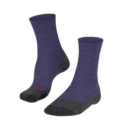 Skarpetki damskie Falke TK2 Explore Melange. Fioletowe skarpetki damskie Falke, bez wzorów, z materiału. Za 161.50 zł.