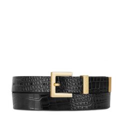 Pasek Damski GINO ROSSI. Czarne paski damskie Gino Rossi, bez wzorów. Za 129.99 zł.