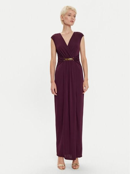 LAUREN RALPH LAUREN Sukienka wieczorowa 253951570002 Bordowy Regular Fit. Czerwone sukienki damskie Lauren Ralph Lauren, bez wzorów, z syntetyku, wizytowe, bez kołnierzyka, bez ramiączek. Za 1,189.00 zł.