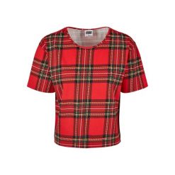 Damska klasyczny tartanowy Koszulka miejski oversize. Czarne bluzki damskie Urban Classics, bez wzorów, klasyczne, bez kołnierzyka, bez ramiączek. Za 104.00 zł.