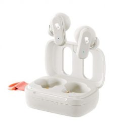 Słuchawki Skullcandy Dime 3 True Wifi Bone/Orange Glow. Białe słuchawki bezprzewodowe Skullcandy. Za 176.99 zł.