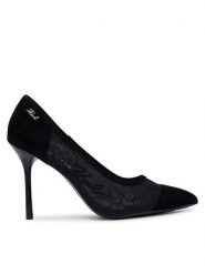 KARL LAGERFELD Szpilki Sarabande KL30905L Czarny. Czarne szpilki damskie KARL LAGERFELD, bez wzorów, z materiału, bez obcasa, na szpilce, bez zapięcia. Za 834.99 zł.
