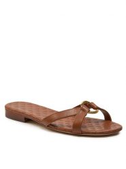 Lauren Ralph Lauren Klapki 802927945002 Brązowy. Brązowe klapki damskie Lauren Ralph Lauren, bez wzorów, ze skóry, bez obcasa, bez zapięcia. Za 619.99 zł.