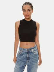 Hugo Top Sepinn 50514314 Czarny Slim Fit. Czarne topy damskie Hugo, xl, bez wzorów, z wiskozy, bez kołnierzyka, bez ramiączek. Za 399.99 zł.