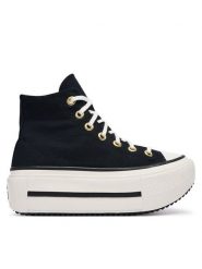 Converse Trampki Chuck Taylor All Star Lift Double Stack Lace A20780C Czarny. Czarne trampki i tenisówki damskie Converse, bez wzorów, z materiału, bez zapięcia. Za 449.99 zł.