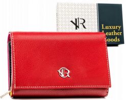Portfel skórzany Rovicky RD-22-NDM czerwony. Czerwone portfele damskie ROVICKY, ze skóry. Za 99.99 zł.