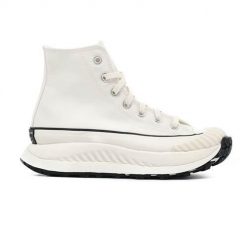 Buty do chodzenia damskie Converse Chuck 70 Atcx HI. Białe obuwie sportowe damskie Converse, bez wzorów, z bawełny, bez zapięcia, trekkingowe. Za 299.00 zł.