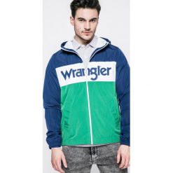 Wrangler - Kurtka. Niebieskie kurtki męskie Wrangler, l, bez wzorów, z materiału, z kapturem. W wyprzedaży za 179.90 zł.