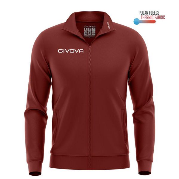 Bluza polar Givova Mono 500. Czerwone bluzy damskie Givova, l, bez wzorów, z materiału, sportowe, bez ramiączek, bez kaptura. Za 93.02 zł.