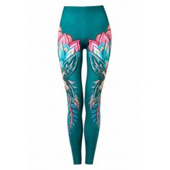 Legginsy sportowe damskie DEEP TRIP Flora. Zielone legginsy damskie DEEP TRIP, bez wzorów, z elastanu. Za 179.00 zł.