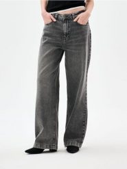 Jeansy baggy - szary. Szare jeansy damskie Sinsay, bez wzorów, z jeansu. Za 69.99 zł.