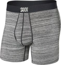 SAXX Bokserki męskie SAXX ULTRA Boxer Brief paseczki - szary S. Szare bokserki męskie Saxx, bez wzorów. Za 110.49 zł.