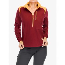 Bluza polarowa damska Fjallraven Vardag Lite Fleece. Czerwone bluzy damskie Fjällräven, s, bez wzorów, z polaru, bez ramiączek, bez kaptura. Za 548.05 zł.
