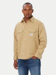 HUGO Koszula Ekynone 50570729 Beżowy Oversize. Brązowe koszule męskie Hugo, m, bez wzorów, z bawełny, bez kołnierzyka, bez ramiączek. Za 399.99 zł.