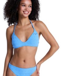 Trójkątny stanik bikini dla Kobiety PARADISE WAVE Niebieski. Niebieskie stroje kąpielowe damskie Roxy, m, bez wzorów, z elastanu. Za 169.99 zł.