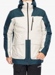 Kurtka narciarska Peak Performance Vertical GORE-TEX 3L Jacket - infinity teel/sand fog. Kurtki sportowe męskie Adidas, l, bez wzorów, z gore-texu, bez kaptura, narciarskie, gore-tex. Za 2,124.94 zł.