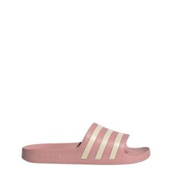 Klapki adilette Aqua. Białe klapki damskie Adidas, bez wzorów, sportowe, bez obcasa, bez zapięcia. Za 93.00 zł.