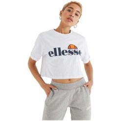 Koszulka damska Ellesse Alberta. Białe bluzki damskie Ellesse, m, bez wzorów, sportowe, bez kołnierzyka, bez ramiączek. Za 77.99 zł.