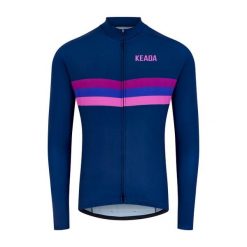 Męska koszulka rowerowa z długim rękawem - Sunset. Fioletowe bluzy męskie KEADA SPORTS, l, bez wzorów, sportowe, bez ramiączek, bez kaptura. Za 332.00 zł.
