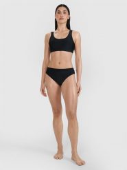 4F Dół od bikini damski - czarny XL. Czarne bikini 4F, xl, bez wzorów, z elastanu. W wyprzedaży za 59.99 zł.